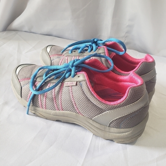 Vionic Alliance Sneakers Orthotic Comfort Womens Size 7 Wide Gray Pink Blue - Picture 3 of 11